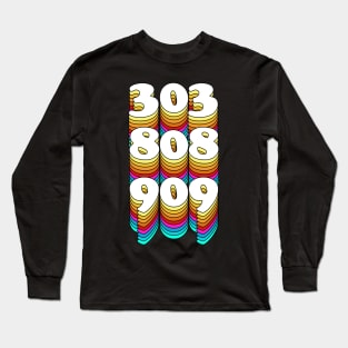 303, 808, 909 Synth Drum Machine - DJ Design Long Sleeve T-Shirt